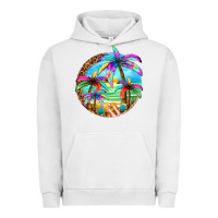 Pigment Lunar Rock summer colorful palms Urban Hoodie - texasbilliewilder