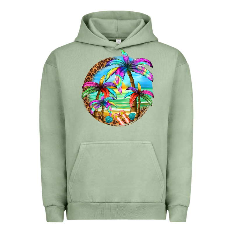 Summer Colorful Palms Urban Hoodie by texasbilliewilder | Teevron