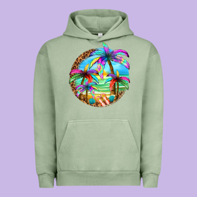 Summer Colorful Palms Urban Hoodie Designed By Texasbilliewilder