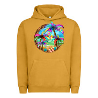 Pigment Peanut Butter summer colorful palms Urban Hoodie - texasbilliewilder