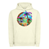 Pigment Pistachio summer colorful palms Urban Hoodie - texasbilliewilder
