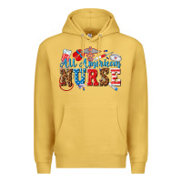 Antique Gold all american nurse Premium Hoodie - texasbilliewilder