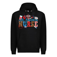 Black all american nurse Premium Hoodie - texasbilliewilder