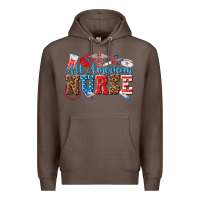 Coffee all american nurse Premium Hoodie - texasbilliewilder