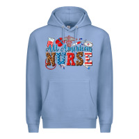 Colony Blue all american nurse Premium Hoodie - texasbilliewilder