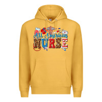 Mustard all american nurse Premium Hoodie - texasbilliewilder
