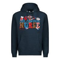 Navy all american nurse Premium Hoodie - texasbilliewilder