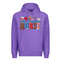 Purple all american nurse Premium Hoodie - texasbilliewilder