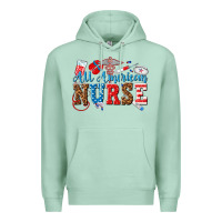 Seafoam all american nurse Premium Hoodie - texasbilliewilder