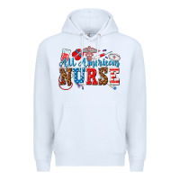 White all american nurse Premium Hoodie - texasbilliewilder