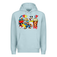 Blue Mist cartoon characters coffee cups Premium Hoodie - Zillion Design Studio