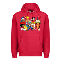 Cardinal cartoon characters coffee cups Premium Hoodie - Zillion Design Studio