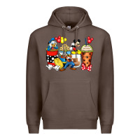 Coffee cartoon characters coffee cups Premium Hoodie - Zillion Design Studio