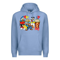 Colony Blue cartoon characters coffee cups Premium Hoodie - Zillion Design Studio