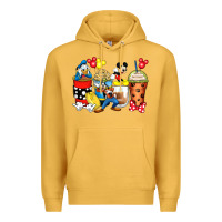 Mustard cartoon characters coffee cups Premium Hoodie - Zillion Design Studio