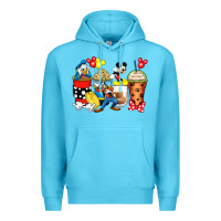 Ocean Blue cartoon characters coffee cups Premium Hoodie - Zillion Design Studio