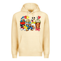Pina Colada cartoon characters coffee cups Premium Hoodie - Zillion Design Studio