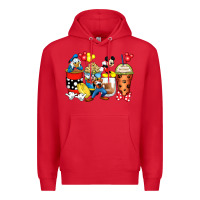 Red cartoon characters coffee cups Premium Hoodie - Zillion Design Studio