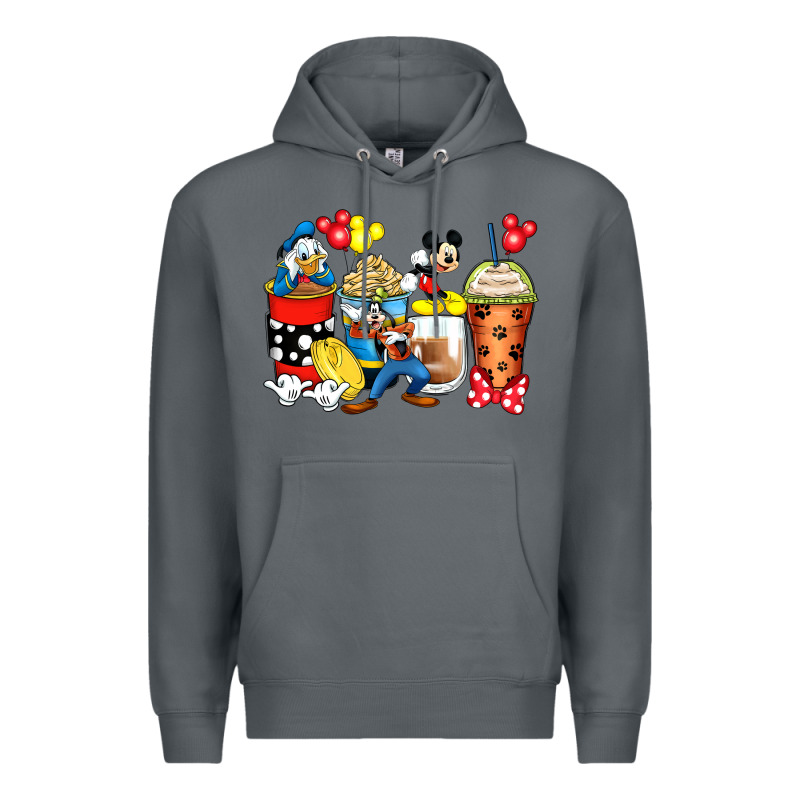 Cartoon Characters Coffee Cups Premium Hoodie by Zillion Design Studio | Teevron
