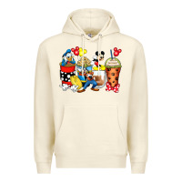Sandshell cartoon characters coffee cups Premium Hoodie - Zillion Design Studio