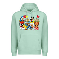 Seafoam cartoon characters coffee cups Premium Hoodie - Zillion Design Studio