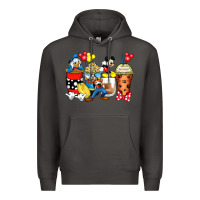 Smoke cartoon characters coffee cups Premium Hoodie - Zillion Design Studio