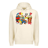Tofu cartoon characters coffee cups Premium Hoodie - Zillion Design Studio