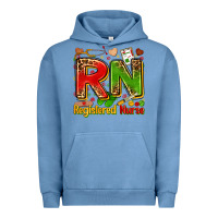 Pigment Pebble Blue registered nurse juneteenth Urban Hoodie - Zillion Design Studio