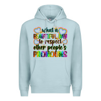 Blue Mist what a beautiful day to respect other people's pro Premium Hoodie - Zillion Design Studio