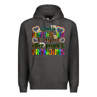 Charcoal Heather what a beautiful day to respect other people's pro Premium Hoodie - Zillion Design Studio