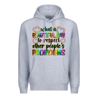 Heather Grey what a beautiful day to respect other people's pro Premium Hoodie - Zillion Design Studio
