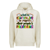 Oatmeal Heather what a beautiful day to respect other people's pro Premium Hoodie - Zillion Design Studio