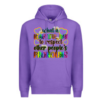 Purple what a beautiful day to respect other people's pro Premium Hoodie - Zillion Design Studio