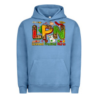 Pigment Pebble Blue licensed practical nurse Urban Hoodie - Zillion Design Studio