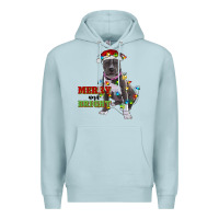 Blue Mist merry and bright pitbull Premium Hoodie - RanaPortraitStore