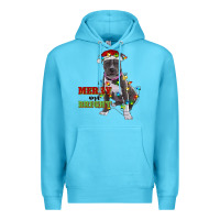 Ocean Blue merry and bright pitbull Premium Hoodie - RanaPortraitStore