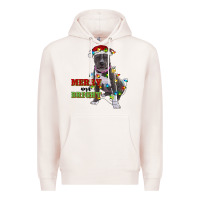 Pale Pink merry and bright pitbull Premium Hoodie - RanaPortraitStore