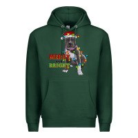 Sports Green merry and bright pitbull Premium Hoodie - RanaPortraitStore