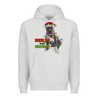 Dove Grey merry and bright pitbull Premium Hoodie - RanaPortraitStore