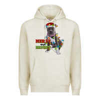 Oatmeal Heather merry and bright pitbull Premium Hoodie - RanaPortraitStore