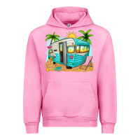 Fuchsia Pink summer caravan Urban Hoodie - texasbilliewilder