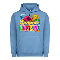 Pigment Pebble Blue summer camping Urban Hoodie - texasbilliewilder