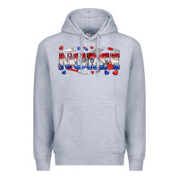 Heather Grey american nurse Premium Hoodie - texasbilliewilder