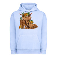 Pigment Grape Ice highland cow family Urban Hoodie - RanaPortraitStore