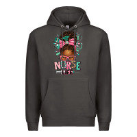 Smoke afro messy bun nurse life Premium Hoodie - texasbilliewilder