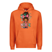 Carrot afro messy bun nurse life Premium Hoodie - texasbilliewilder