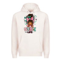 Afro Messy Bun Nurse Life Premium Hoodie | Teevron