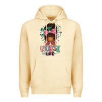 Pina Colada afro messy bun nurse life Premium Hoodie - texasbilliewilder