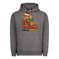 Pigment Tornado christmas with my family highland cow cattle and calves Urban Hoodie - RanaPortraitStore