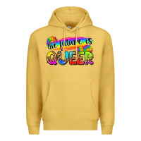 Antique Gold the future is queer Premium Hoodie - Zillion Design Studio
